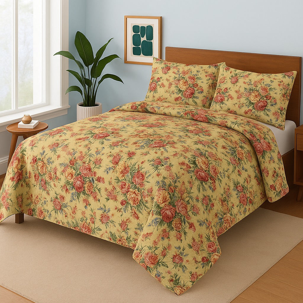 New 3 Pcs Bed sheet B-1011