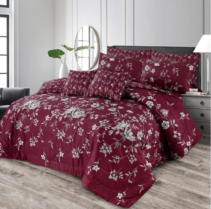 7 Pcs Comforter Set King Size Design KCC 47
