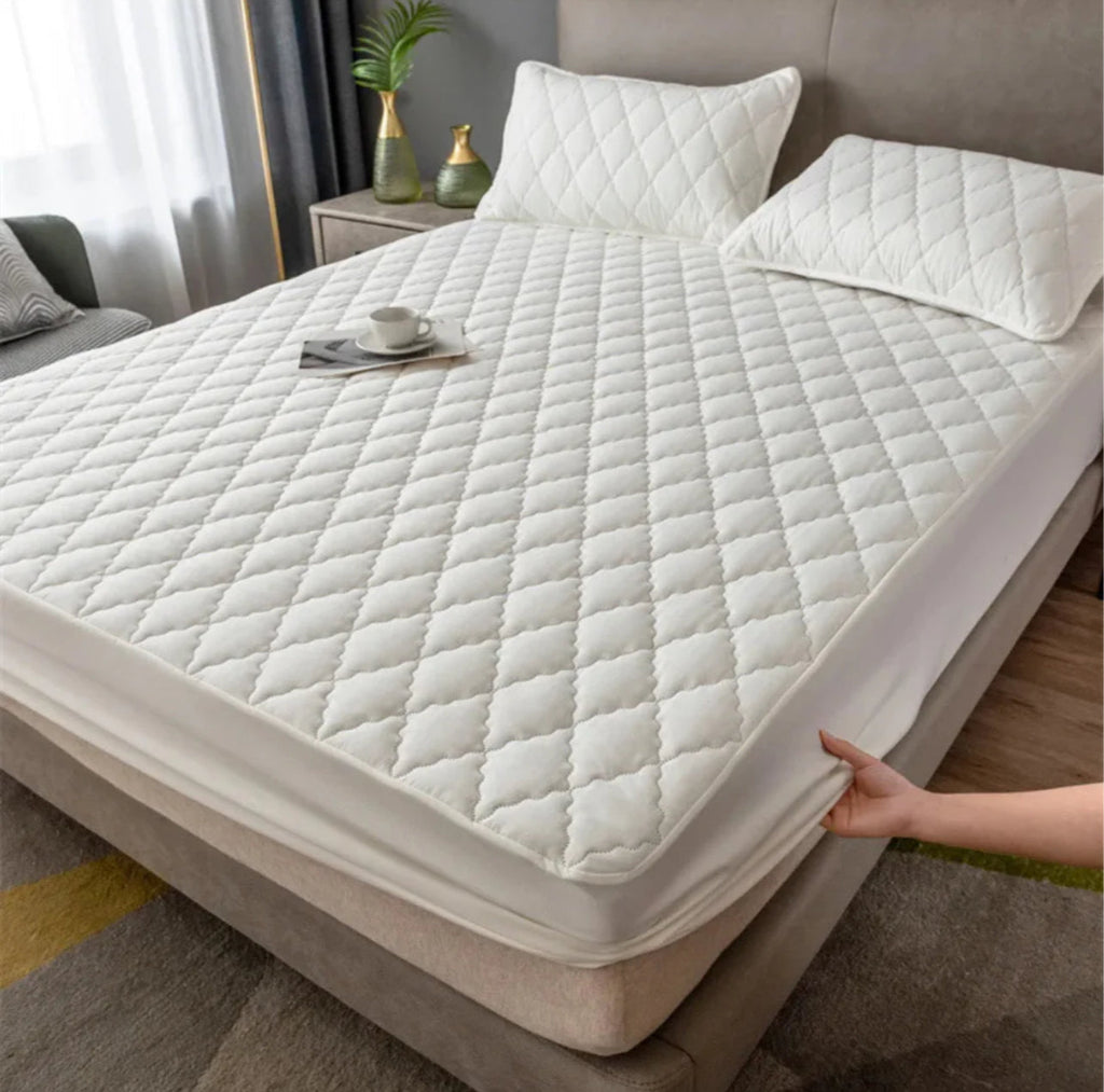 Quilted New Premium - Waterproof Mattress Protector - Double Bed